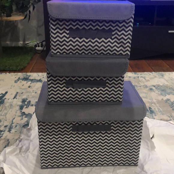 Dinj Collapsable Storage Bins- Set of 3 - Picture 1 of 4